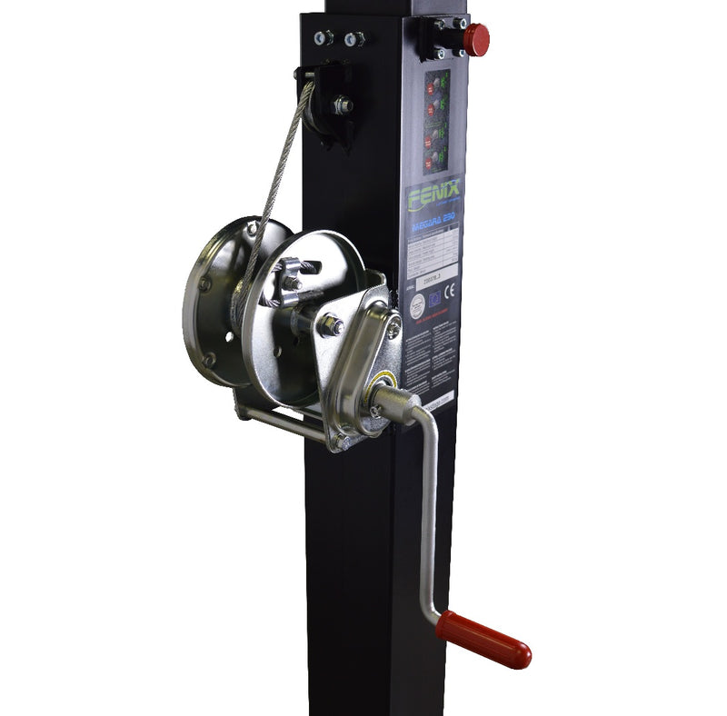 Load image into Gallery viewer, MEGARA 230 | Telescopic lifting tower, traditional leg system. Black colour-FENIX Stage-Concert Gear