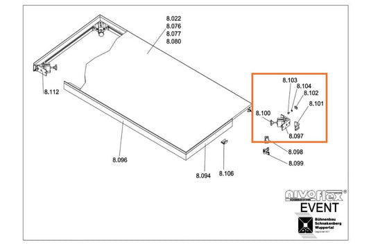 Corner casting, individual spare parts (Event)-NIVOflex-Concert Gear