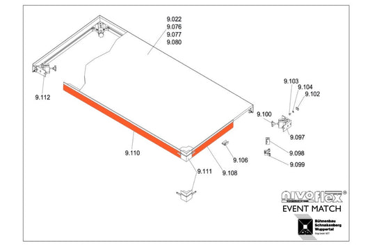 Rail, aluminium (Event Match)-NIVOflex-Concert Gear