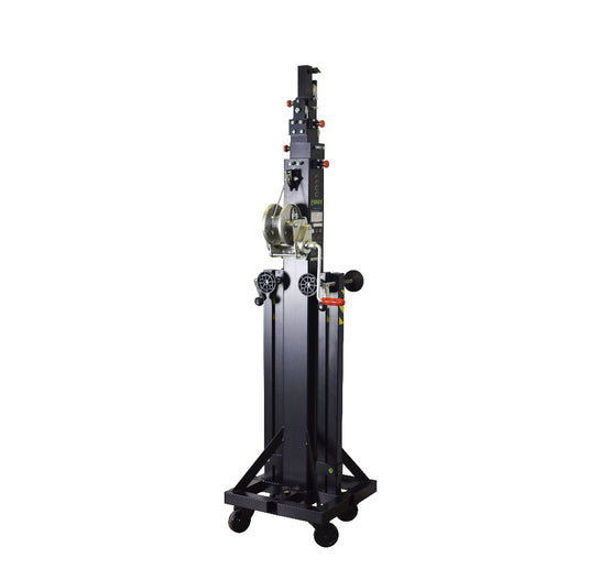 MEGARA 300 | Telescopic lifting tower, traditional leg system. Black colour-FENIX Stage-Concert Gear