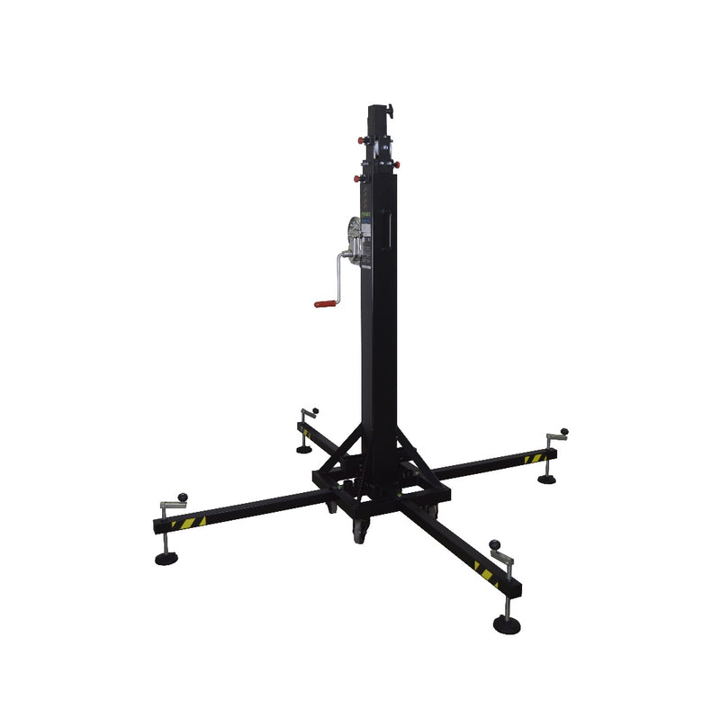 Load image into Gallery viewer, MEGARA 230 | Telescopic lifting tower, traditional leg system. Black colour-FENIX Stage-Concert Gear