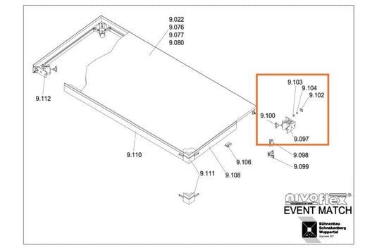 Corner casting, individual spare parts (Event Match)-NIVOflex-Concert Gear