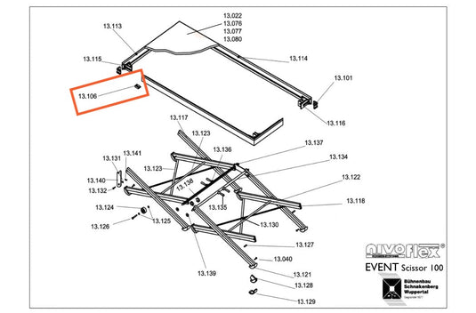 Connection angle PVC (NIVOflex Event Scissor 100)-NIVOflex-Concert Gear