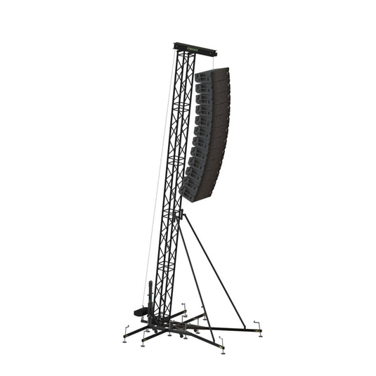PACQ-1000 | Truss tower for line array systems with motor. Black colour-FENIX Stage-Concert Gear