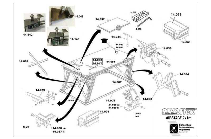 Load image into Gallery viewer, Spare parts NIVOflex Airstage 2x1 m-NIVOflex-Concert Gear