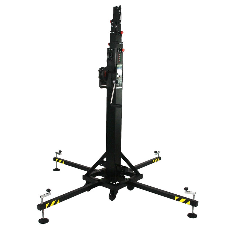 Load image into Gallery viewer, MEGARA 200 | Telescopic lifting tower, traditional leg system. Black colour-FENIX Stage-Concert Gear