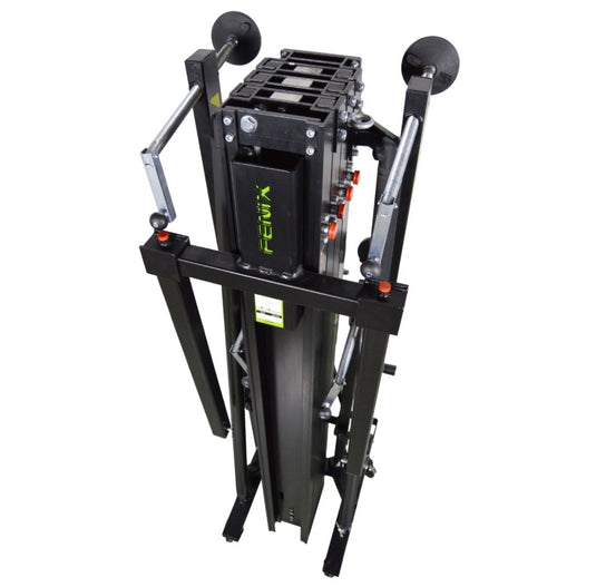 HERCULES 6.5 PLUS | Aluminium frontal loading tower. Black colour-FENIX Stage-Concert Gear