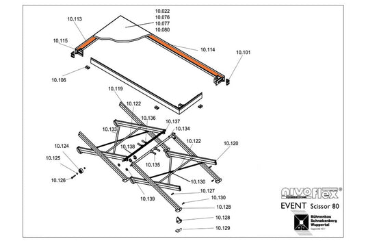 Rail (NIVOflex Event Scissor 80)-NIVOflex-Concert Gear