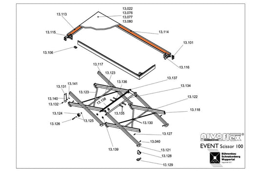 Rail (Event Scissor 100)-NIVOflex-Concert Gear