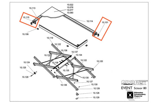 Box angle spare parts (NIVOflex Event Scissor 80)-NIVOflex-Concert Gear