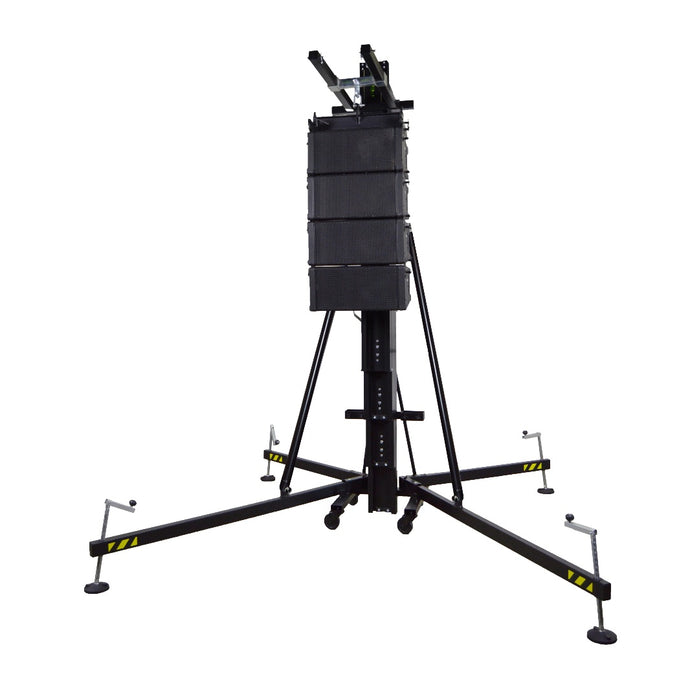 HERCULES 6.5 | Aluminium frontal loading tower. Black colour-FENIX Stage-Concert Gear