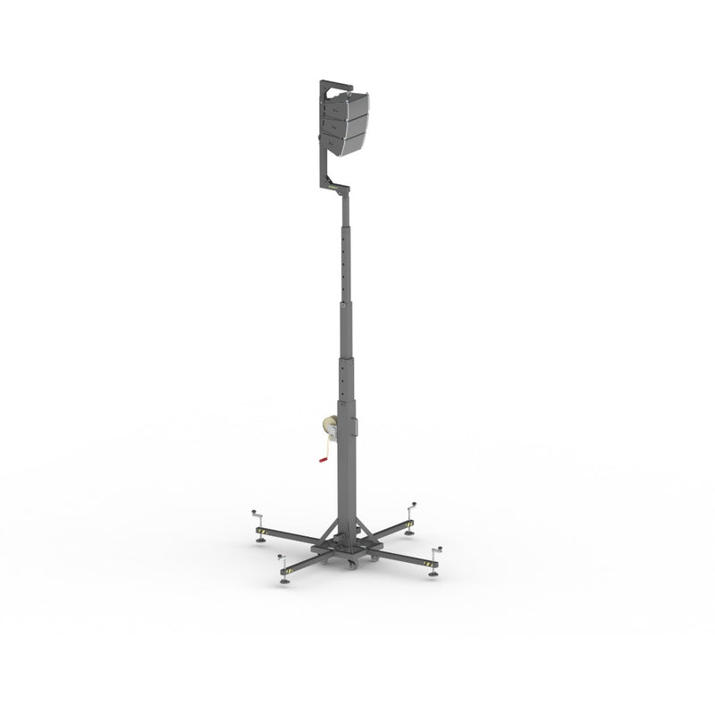 Load image into Gallery viewer, AC-567B | Telescopic &quot;C&quot;-shaped support for audio systems. Max. Load: 110kg. Black colour (MEGARA/ ELV Series)-FENIX Stage-Concert Gear
