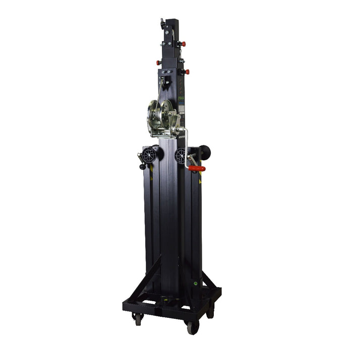 MEGARA 230 | Telescopic lifting tower, traditional leg system. Black colour-FENIX Stage-Concert Gear