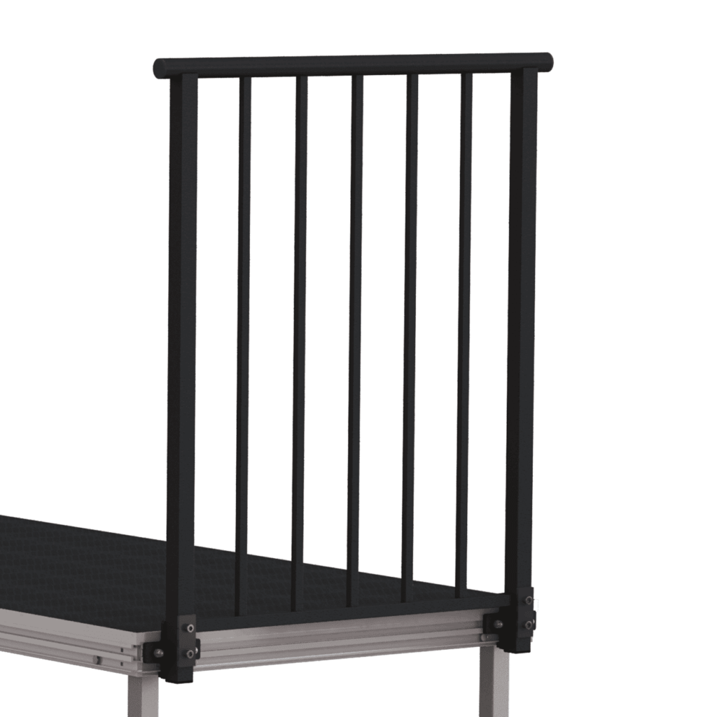 Mott Railing with Vertical Struts – 110 cm, RAL 9005 | Concert Gear