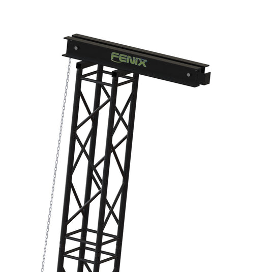 PACQ-1000 | Truss tower for line array systems with motor. Black colour-FENIX Stage-Concert Gear