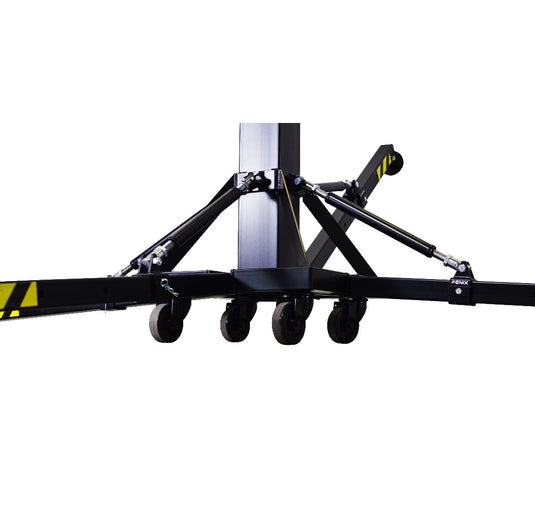 ELV-300/6 | Telescopic lifting tower with adjustable leg system. Black colour-FENIX Stage-Concert Gear