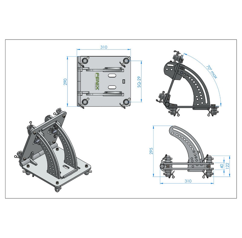 Load image into Gallery viewer, AC-613/ AC-613B | Union hinge for truss SQ-29 and SQR-29 from 0º to 70º-FENIX Stage-Concert Gear
