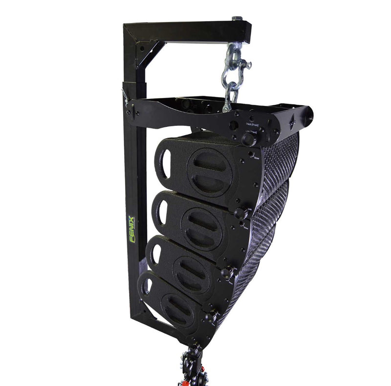 Load image into Gallery viewer, AC-567B | Telescopic &quot;C&quot;-shaped support for audio systems. Max. Load: 110kg. Black colour (MEGARA/ ELV Series)-FENIX Stage-Concert Gear
