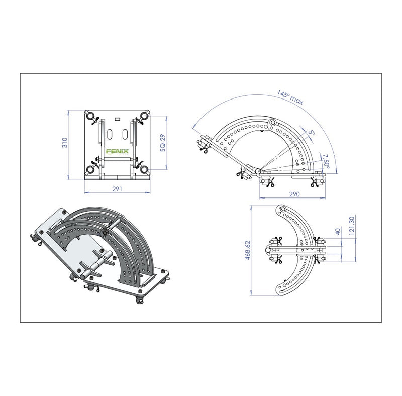 Load image into Gallery viewer, AC-623/ AC-623B | Double union hinge for truss SQ-29 and SQR-29 from 0º to 145º-FENIX Stage-Concert Gear
