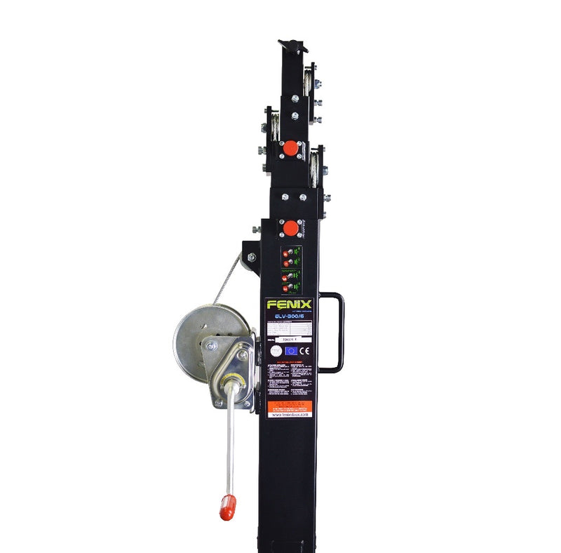 Load image into Gallery viewer, ELV-300/6 | Telescopic lifting tower with adjustable leg system. Black colour-FENIX Stage-Concert Gear
