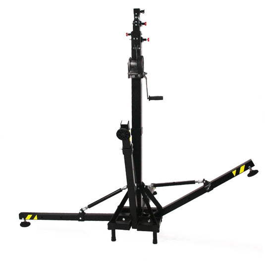 ELV-150/5 | Telescopic lifting tower with adjustable leg system. Black colour-FENIX Stage-Concert Gear