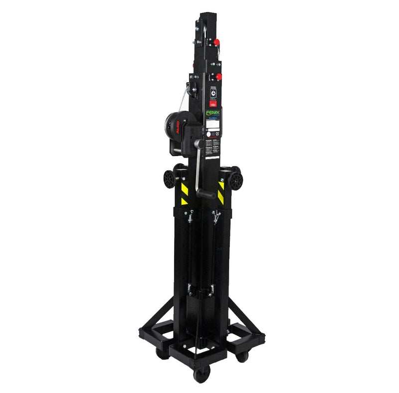 Load image into Gallery viewer, ELV-230/5 | Telescopic lifting tower with adjustable leg system. Black colour-FENIX Stage-Concert Gear
