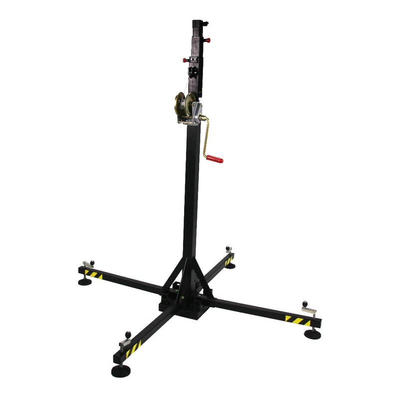 Load image into Gallery viewer, MEGARA 100 | Telescopic lifting tower, traditional leg system. Black colour-FENIX Stage-Concert Gear
