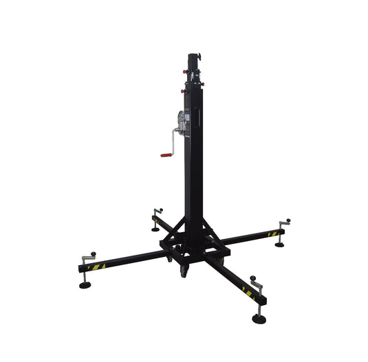 MEGARA 230 | Telescopic lifting tower, traditional leg system. Black colour-FENIX Stage-Concert Gear