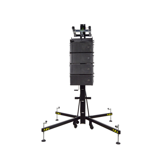 AT-05B | Aluminium frontal loading tower. Black colour-FENIX Stage-Concert Gear