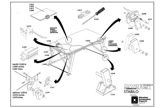 Corner casting for version up to 12/2014 (Stabilo)-NIVOflex-Concert Gear