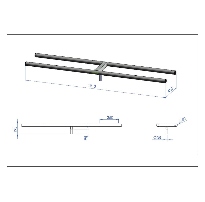 Load image into Gallery viewer, AC-509/ AC-509B | Mechanised transverse double bar. Round tube (MEGARA/ ELV Series)-FENIX Stage-Concert Gear
