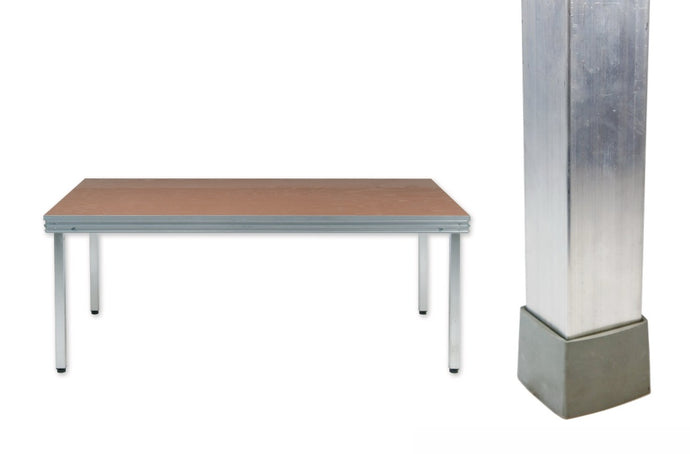 Mott plug-in leg aluminium tube 60x60x3mm, anti-slip