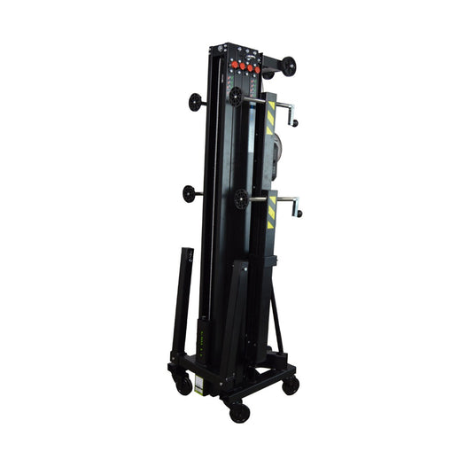 AT-05B | Aluminium frontal loading tower. Black colour-FENIX Stage-Concert Gear