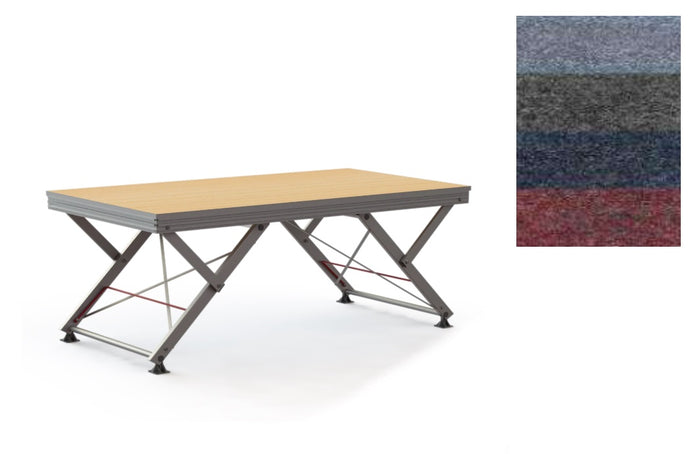 Stage floor, carpet, indoor (Ideal/Universal/Unistage/Profi 140/TOP 05)-Mott Mobile Systeme-Concert Gear