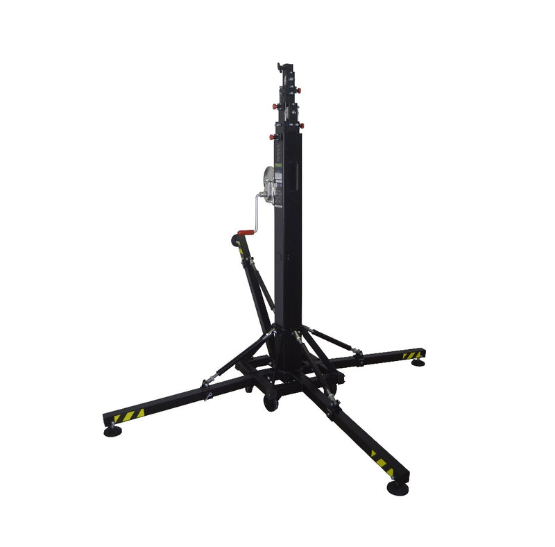 Load image into Gallery viewer, ELV-200/6 | Telescopic lifting tower with adjustable leg system. Black colour-FENIX Stage-Concert Gear
