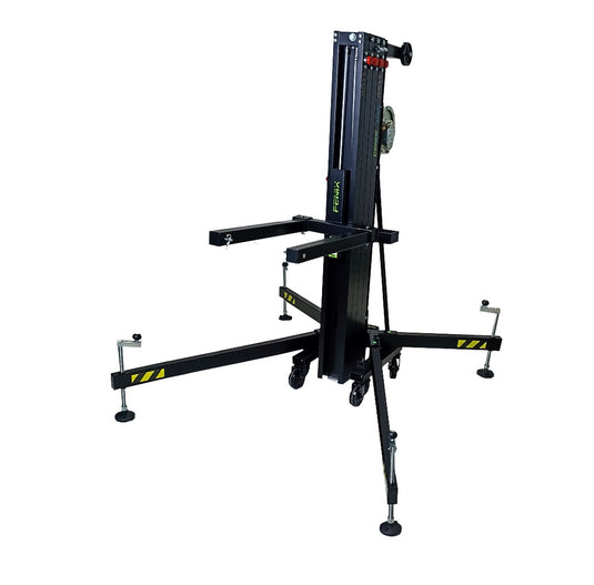 AT-04B | Aluminium frontal loading tower. Black colour-FENIX Stage-Concert Gear