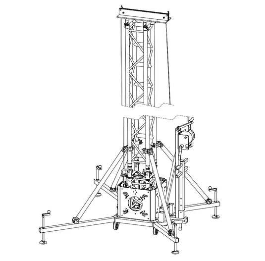 TRC-700 | Ground support tower, structural tower of aluminium-FENIX Stage-Concert Gear