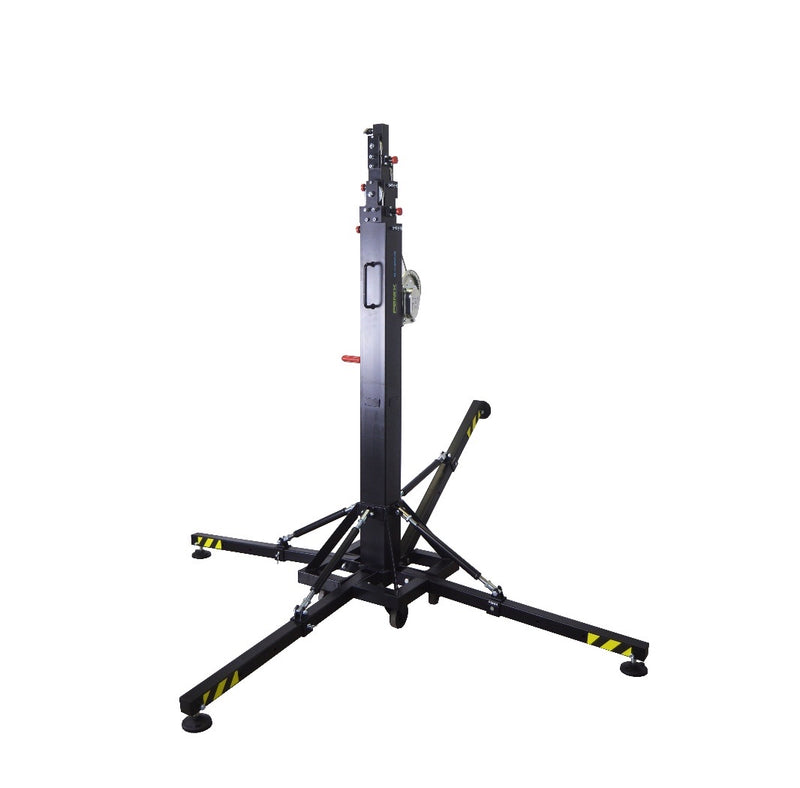 Load image into Gallery viewer, ELV-300/6 | Telescopic lifting tower with adjustable leg system. Black colour-FENIX Stage-Concert Gear
