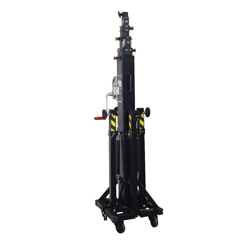 Load image into Gallery viewer, ELV-200/6 | Telescopic lifting tower with adjustable leg system. Black colour-FENIX Stage-Concert Gear
