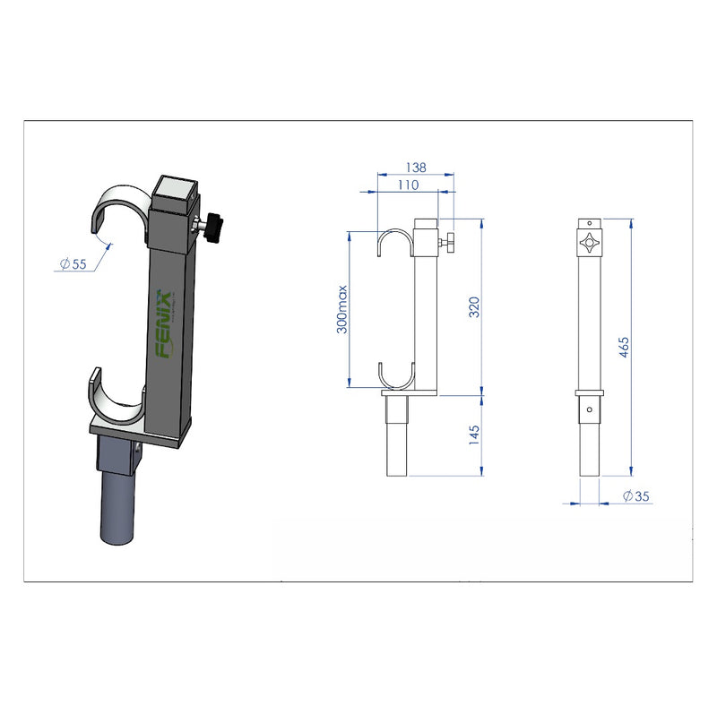 Load image into Gallery viewer, AC-570/ AC-570B | Adjustable stand for parallel truss with a single support (MEGARA/ ELV Series)-FENIX Stage-Concert Gear
