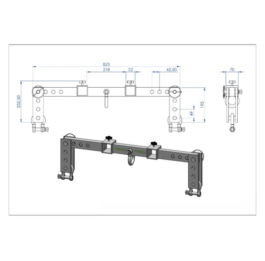 AC-582/ AC-582B | Stand for medium/ big line-array systems. 2 positions (HERCULES Series)-FENIX Stage-Concert Gear