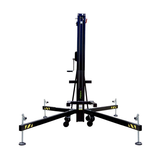 AT-06B | Aluminium frontal loading tower. Black colour-FENIX Stage-Concert Gear