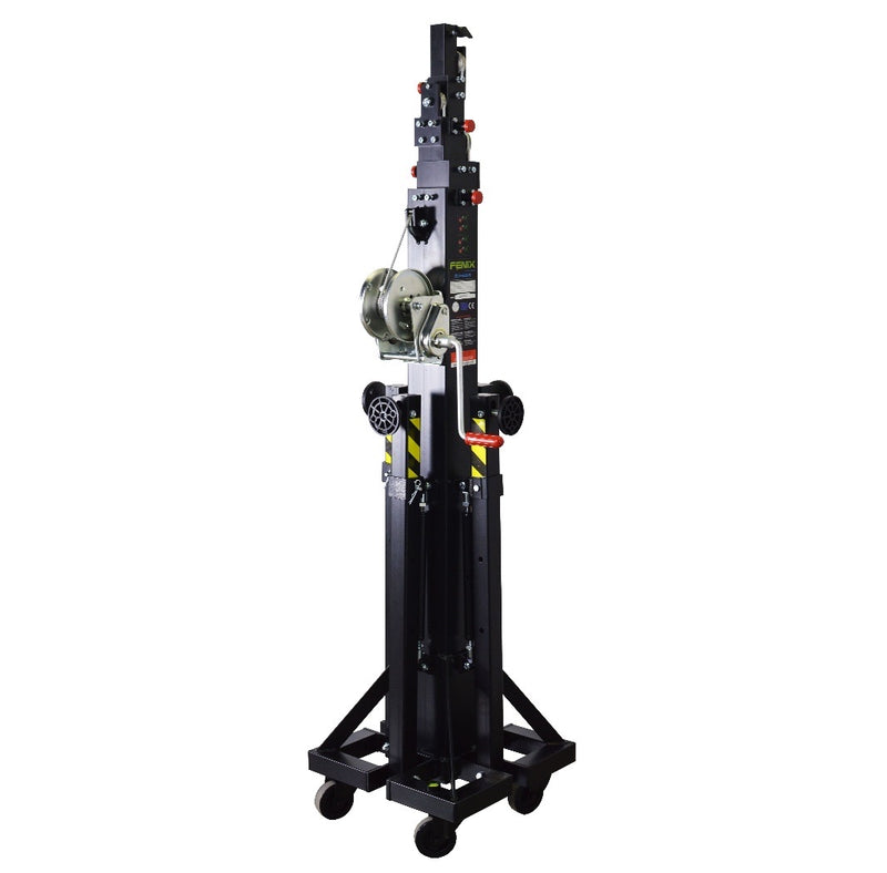 Load image into Gallery viewer, ELV-300/6 | Telescopic lifting tower with adjustable leg system. Black colour-FENIX Stage-Concert Gear
