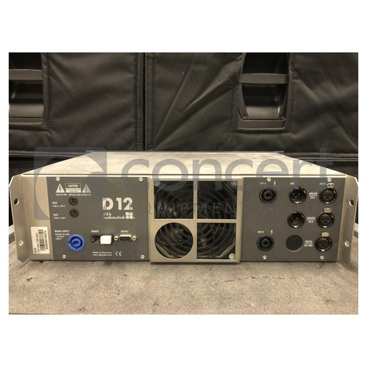 d&b D12 amplifier, grey front cover, NL4-d&b audiotechnik-Concert Gear